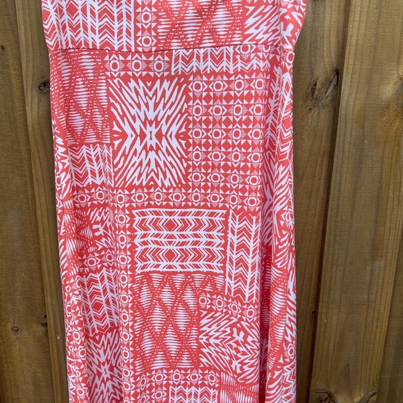 Anticipation Dresses & Skirts - 🌟3 for $25🌟 Anticipation Orange and White Geometric Pattern Stretchy Maxi Skirt